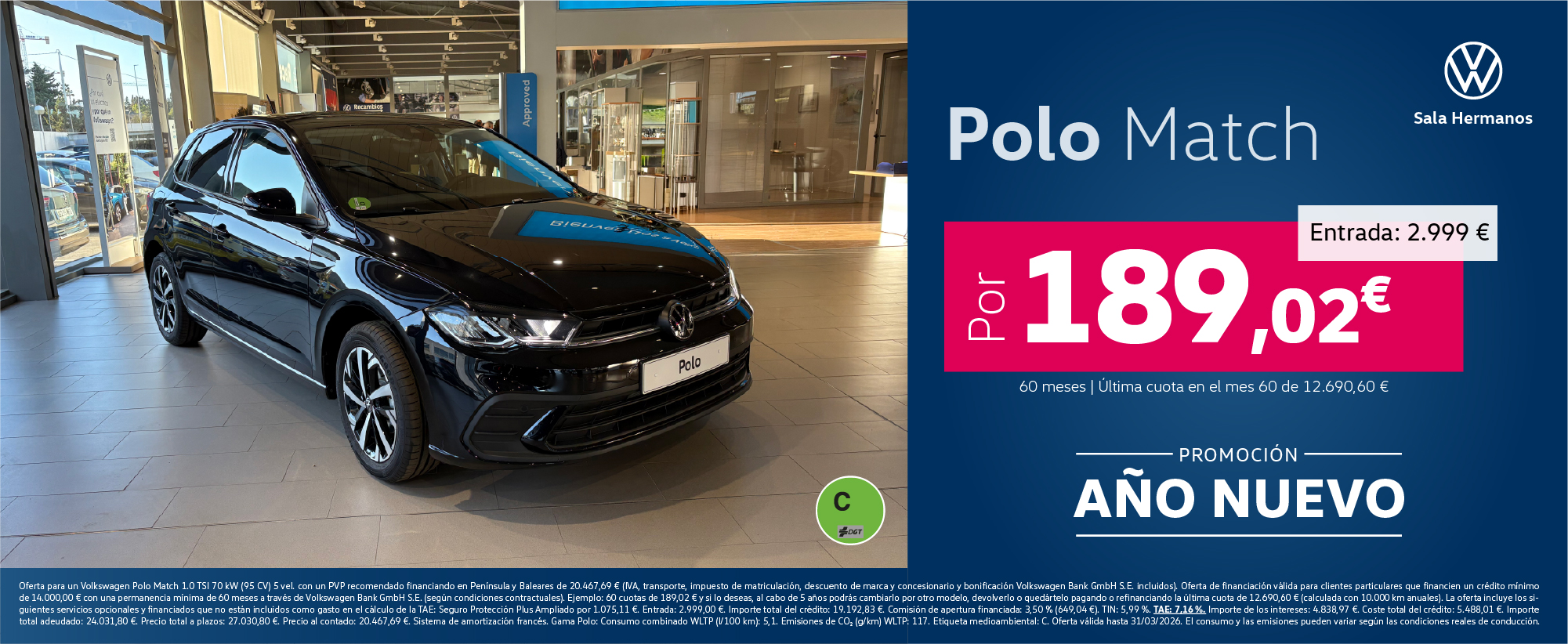 ¡Promoción Año Nuevo! Polo Match por 189€/mes*